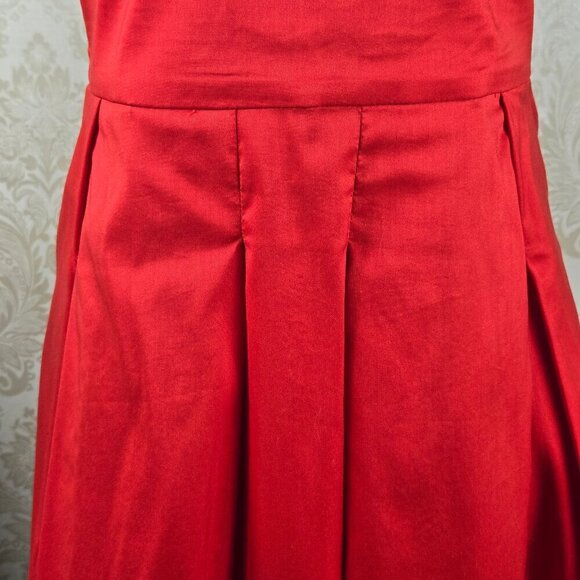 Betsey Johnson Size 12 Red Fit & Flare Party Dress Low Back w/ Bow Sleeveless - Picture 5 of 16